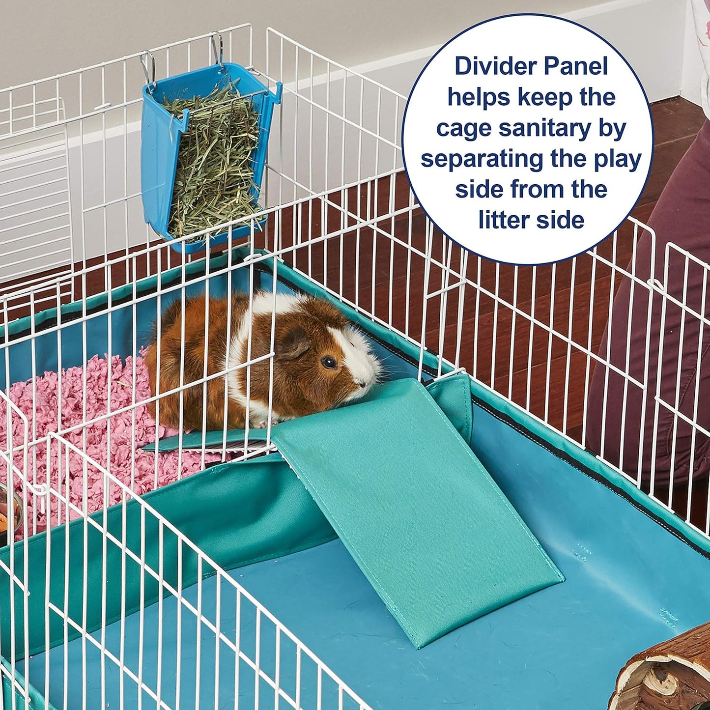 Mid West Homes for Pets Guinea Habitat plus Guinea Pig Cage by Midwest W/Top Panel, 47L X 24W X 14H Inches