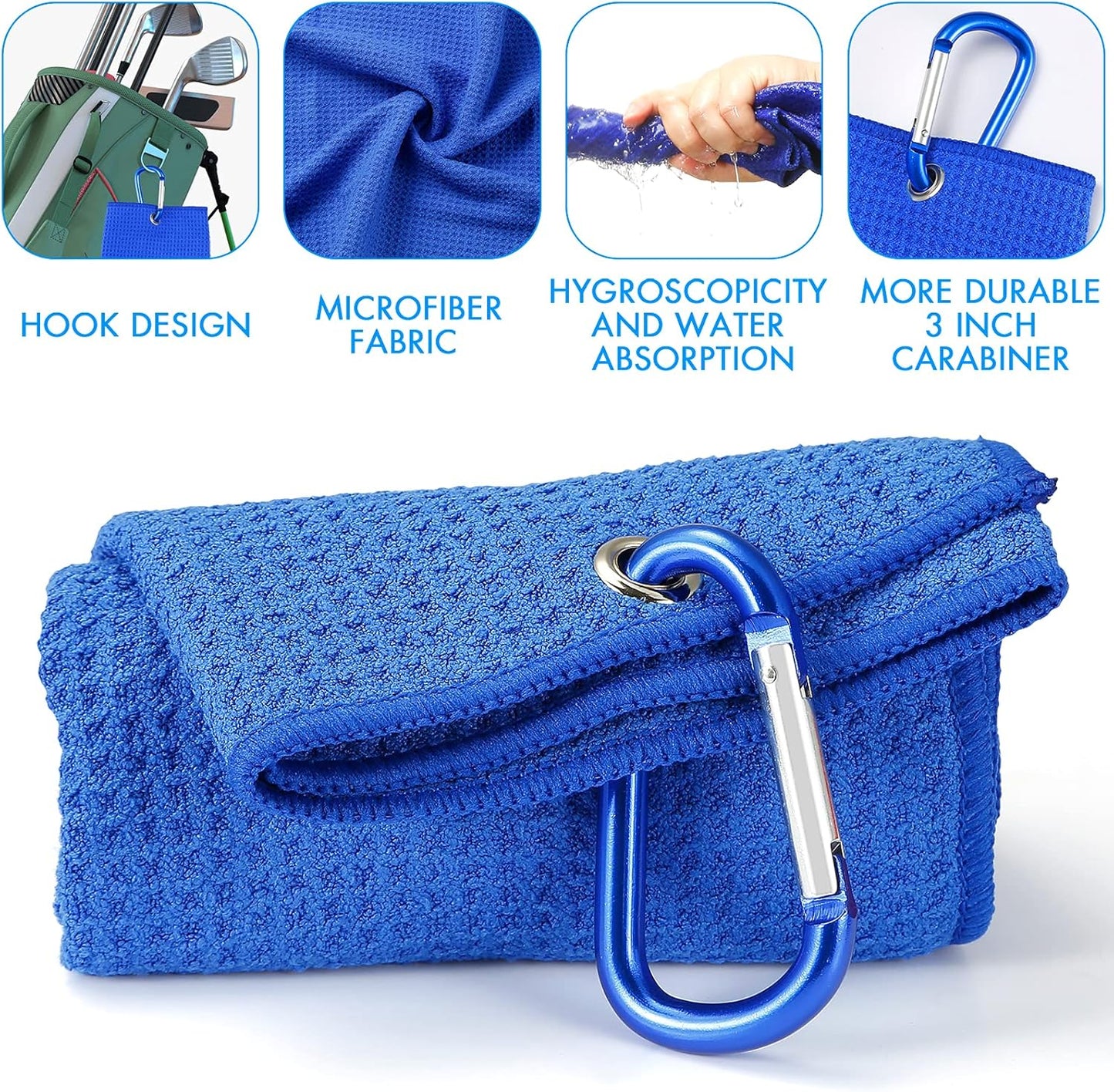 Accessories Set - PRO Retractable Club Brush, Microfiber Waffle Pattern  Towel, Divot Repair Tool, Club Cleaning Kit