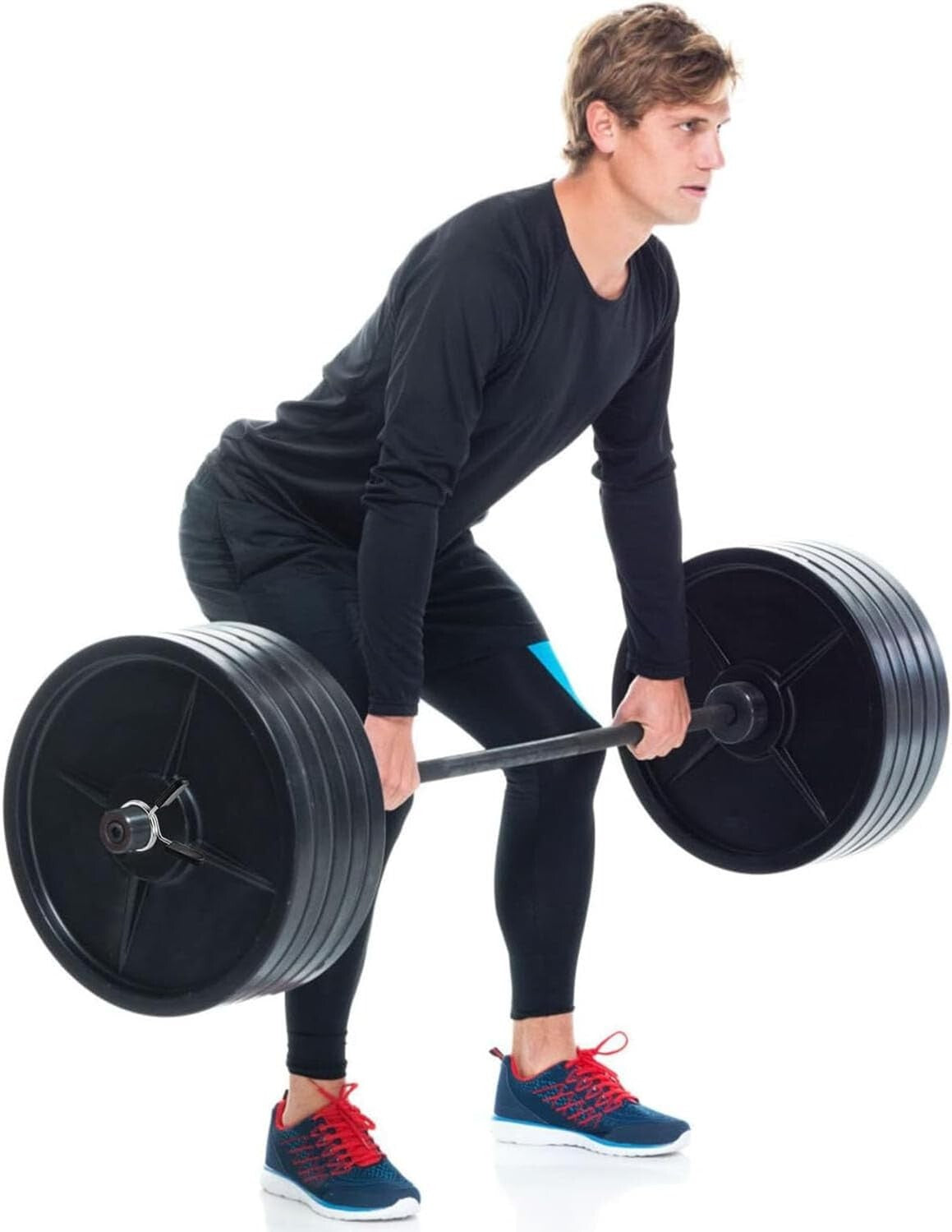 Barbell Clamps Dumbbell Spring Clip Circlip Collars 1 Inch Black and Silver