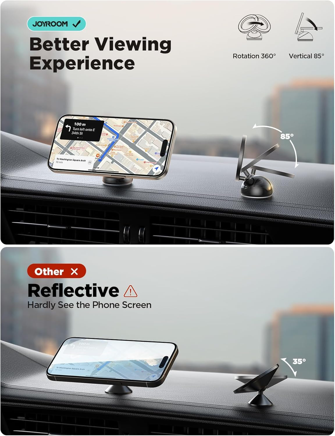 Revolutionary All-Metal Magsafe Car Mount - Stronger Magnetic Phone Holder for iPhone 16, 15, 14, 13, 12 - Ultimate Stability for Your Drive