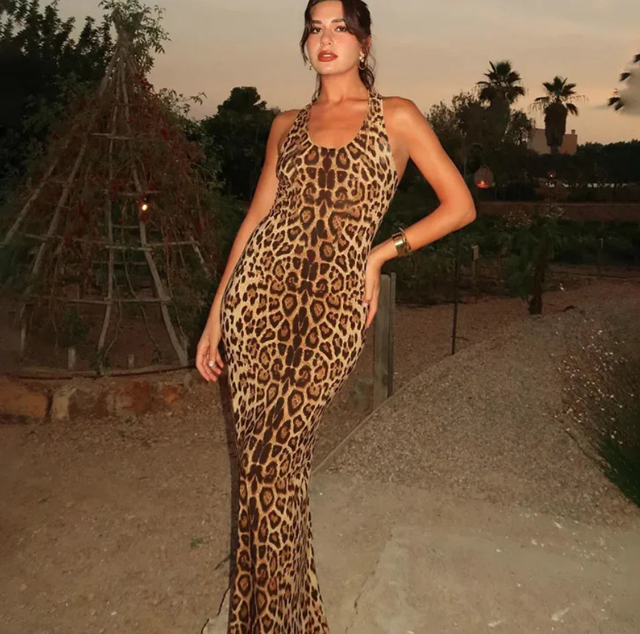 Leopard Print Sleeveless Dress Pic# 7