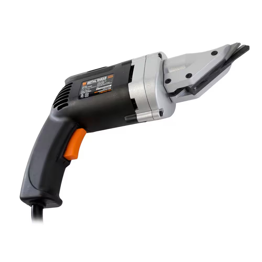 Experience Precision and Power with the 4 Amp 18-Gauge Variable Speed Swivel Head Electric Metal Shear
