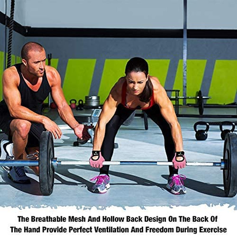 Adjustable Workout Gloves - 2 Pairs Breathable Weight Lifting & Exercise Gloves for Men and Women - Full Palm Protection for Fitness, Biking, Pull Ups, and Cycling