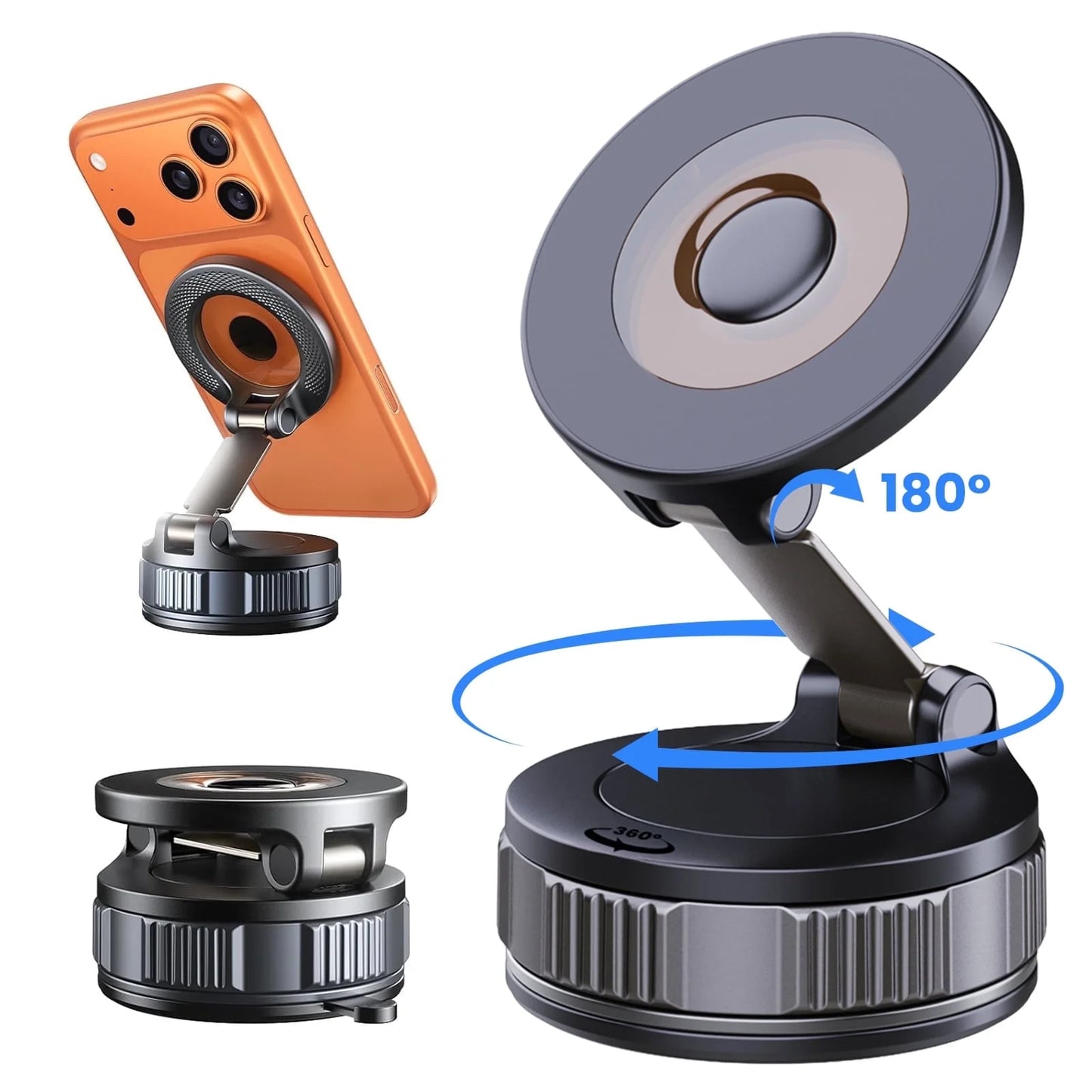 Revolutionary Mag-Safe Car Phone Holder - 360° Adjustable Mount for iPhone 17 Pro Max, 16, 15, 14, 13, 12 & Air Plus - Essential Car Accessory!