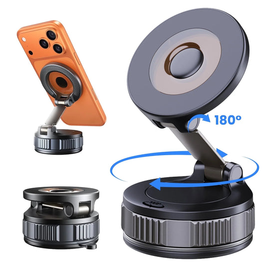 Revolutionary Mag-Safe Car Phone Holder - 360° Adjustable Mount for iPhone 17 Pro Max, 16, 15, 14, 13, 12 & Air Plus - Essential Car Accessory!