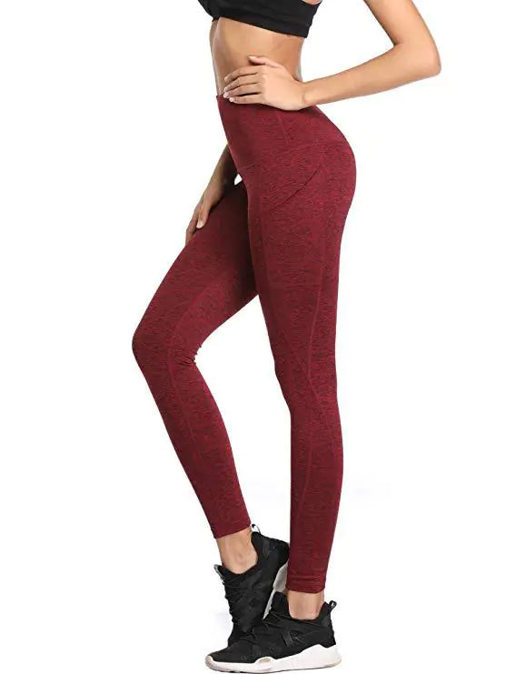 Women's High Waist Pocket Leggings for Yoga and Sports