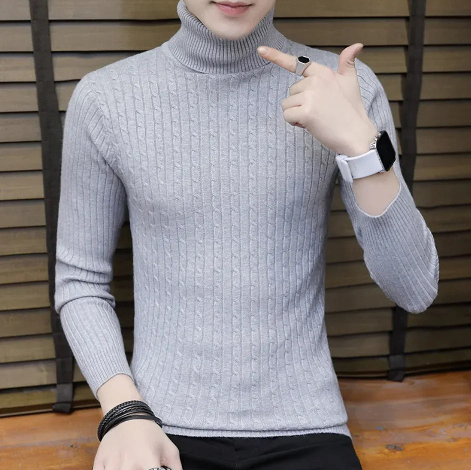 Autumn High-Neck Cross Eight Men's Sweater