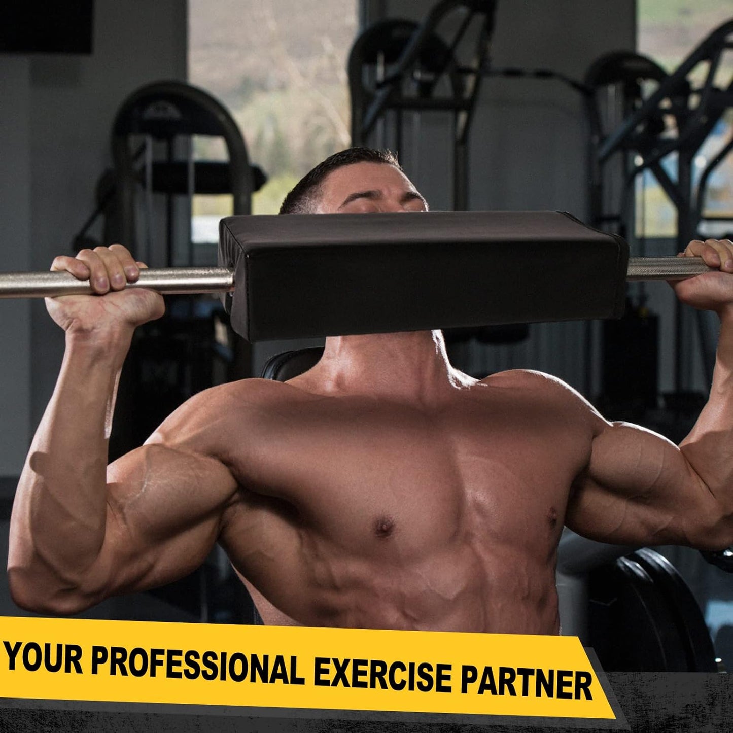 Ultimate Square Hip Thrust Pad - Protective Barbell Squat Pad for Comfort in Weight Lifting, Squats, and Lunges - Fits Standard & Olympic Bars