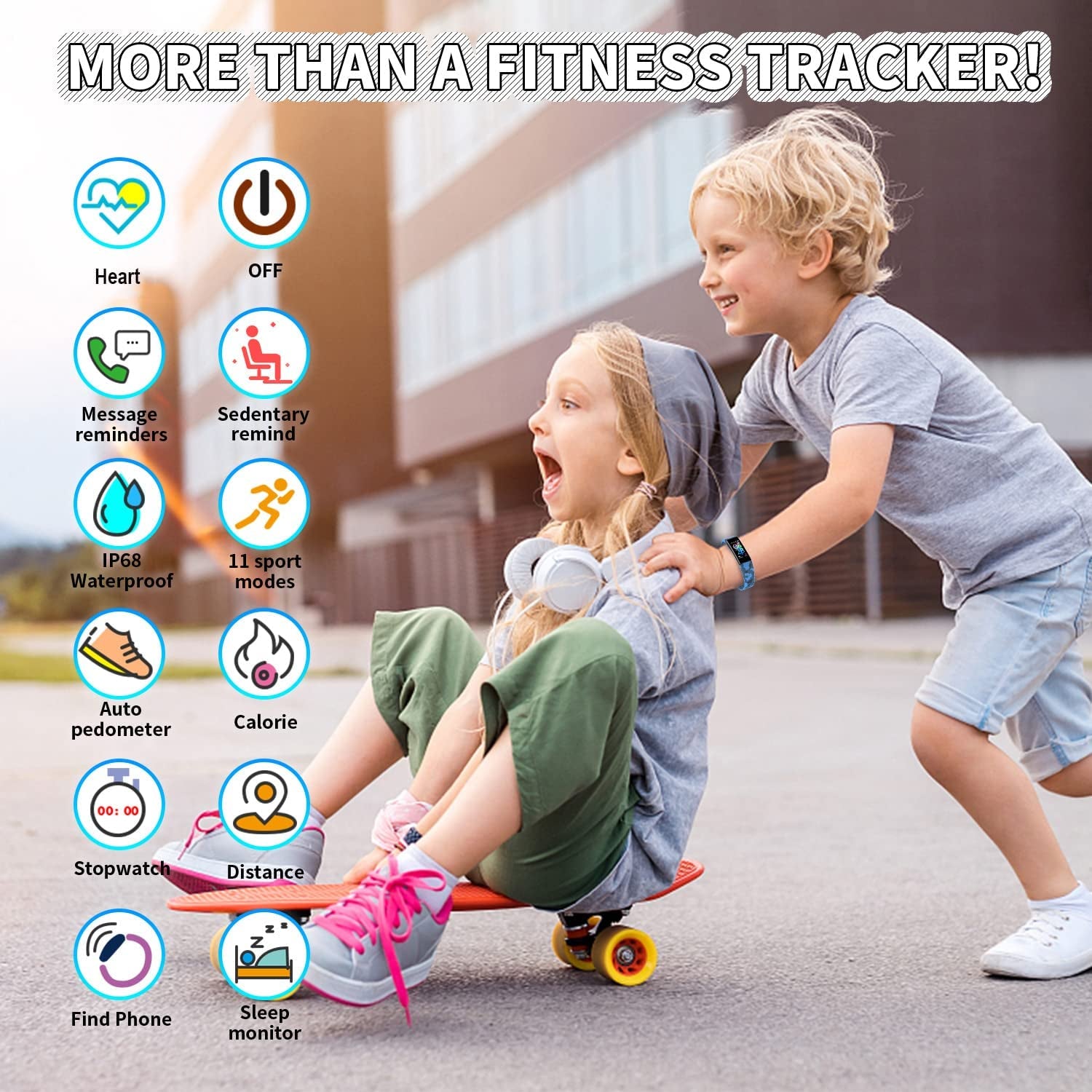 Ultimate Kids Fitness Tracker Watch - Waterproof Smart Watch with 11 Sport Modes, Pedometer & Stopwatch for Ages 6-16
