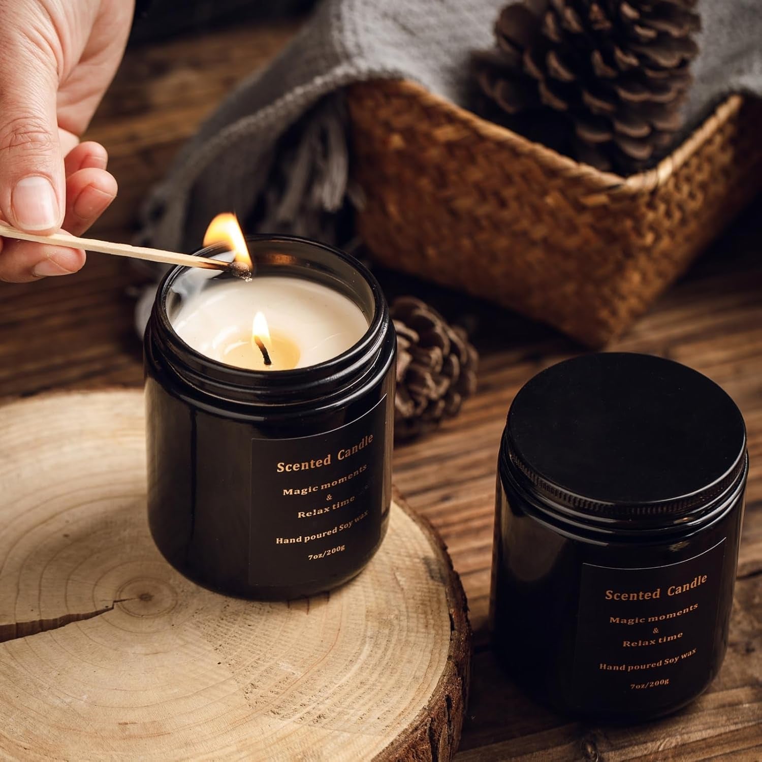 Sage & Sea Salt Aromatherapy Candle - 100% Natural Soy Wax, Non-Toxic, Strongly Scented, 7oz, 40 Hour Burn Time, Perfect for Cleansing and Home Ambiance