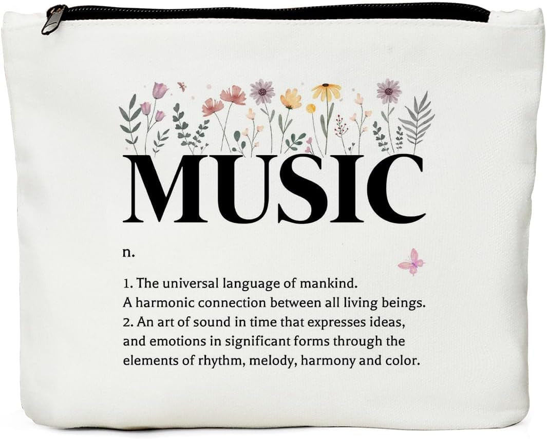 Inspirational Music Cosmetic Bag - Perfect Gift for Music Lovers, Teachers, and Musicians!