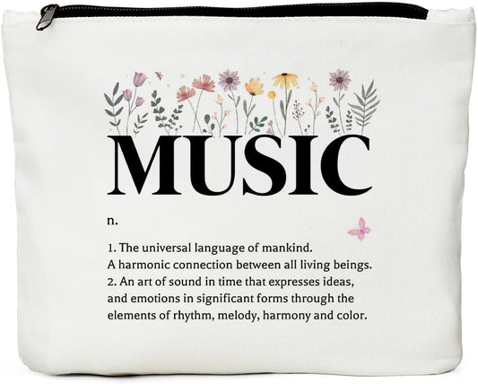 Inspirational Music Cosmetic Bag - Perfect Gift for Music Lovers, Teachers, and Musicians!