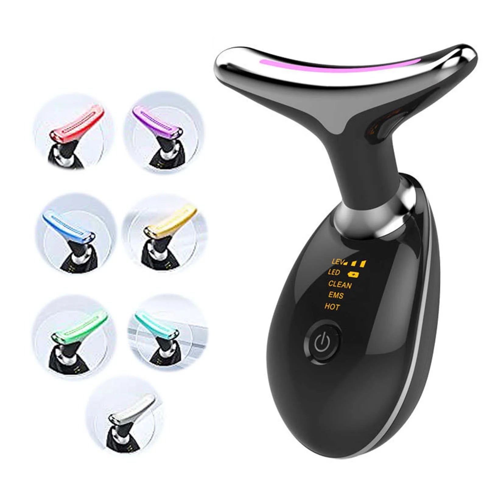 BGZLEU 3-in-1 Portable Neck & Face Beauty Device - Ultimate Skin Care Facial Massager with Vibration, Thermal, and Microcurrent for Sculpting and Rejuvenation