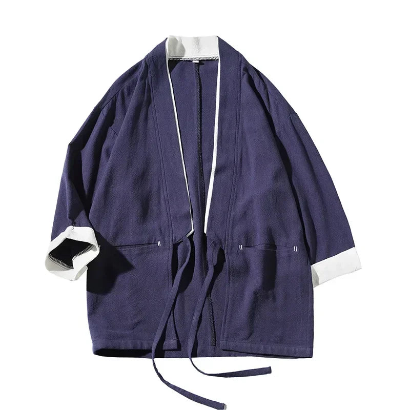2024 Summer Men's Japanese Kimono Streetwear Shirt