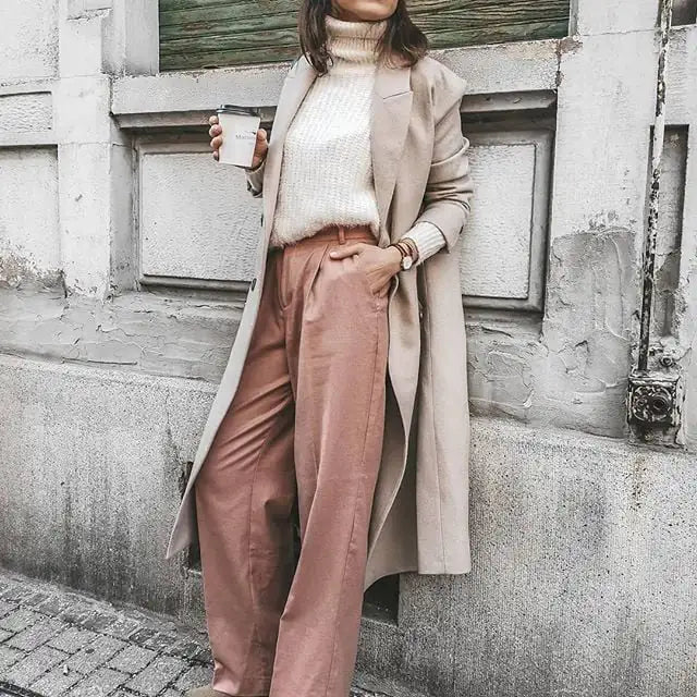 Loose High Waist Denim Trousers for Women