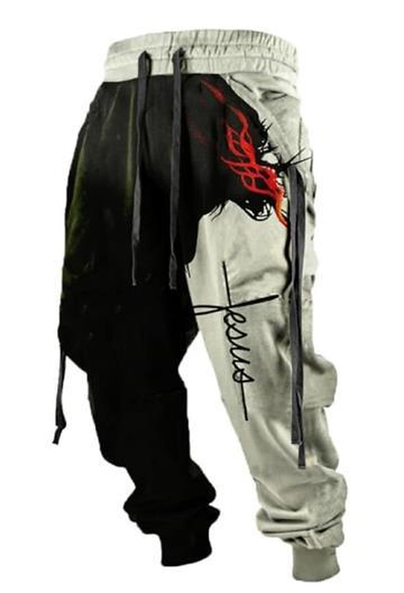 3D Printed Pattern Fashion Men's Loose Casual Pants