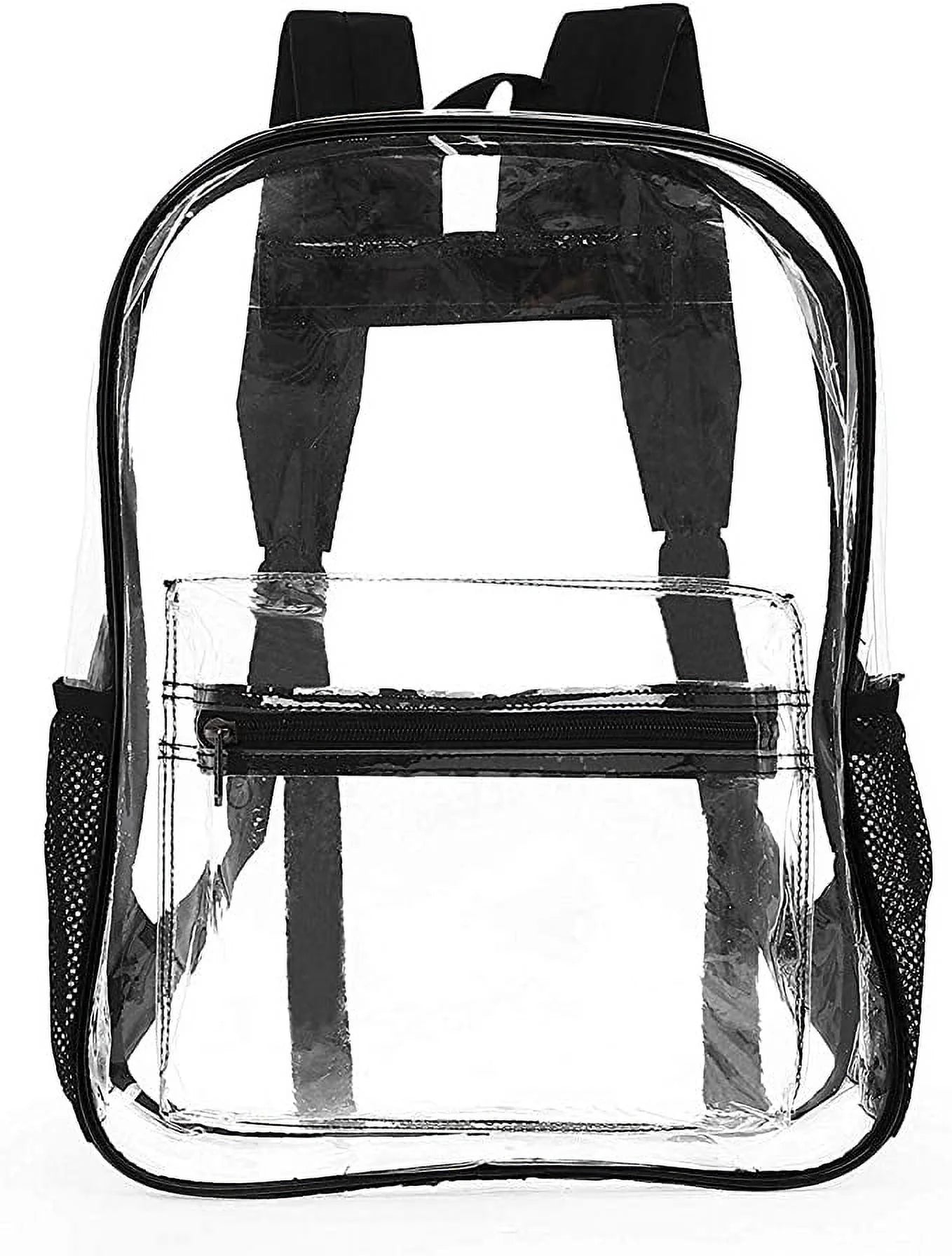 Unisex Clear Travel Safe Backpack, Black