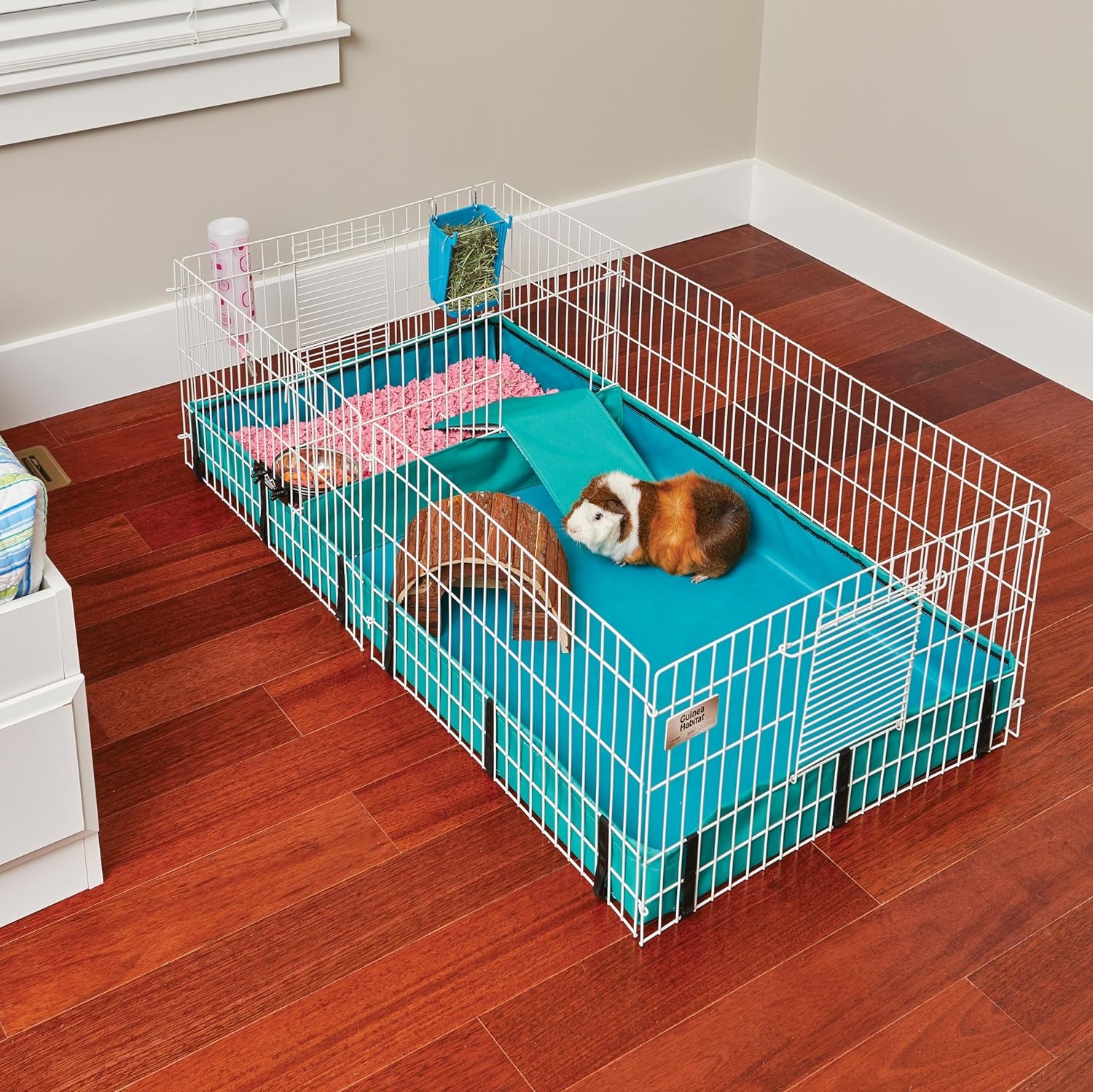 Mid West Homes for Pets Guinea Habitat plus Guinea Pig Cage by Midwest W/Top Panel, 47L X 24W X 14H Inches