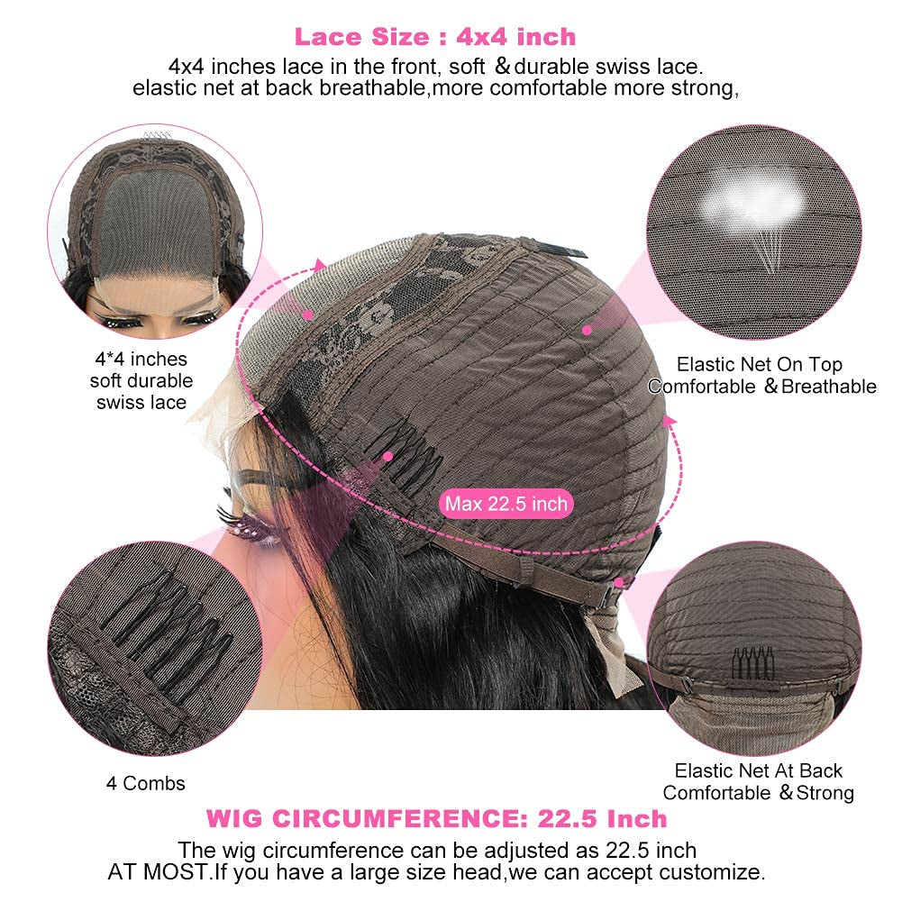 Luxurious 22-Inch Glueless Body Wave Lace Front Wig - 150% Density Brazilian Virgin Hair for Black Women, Pre-Plucked with Baby Hair in Natural Color