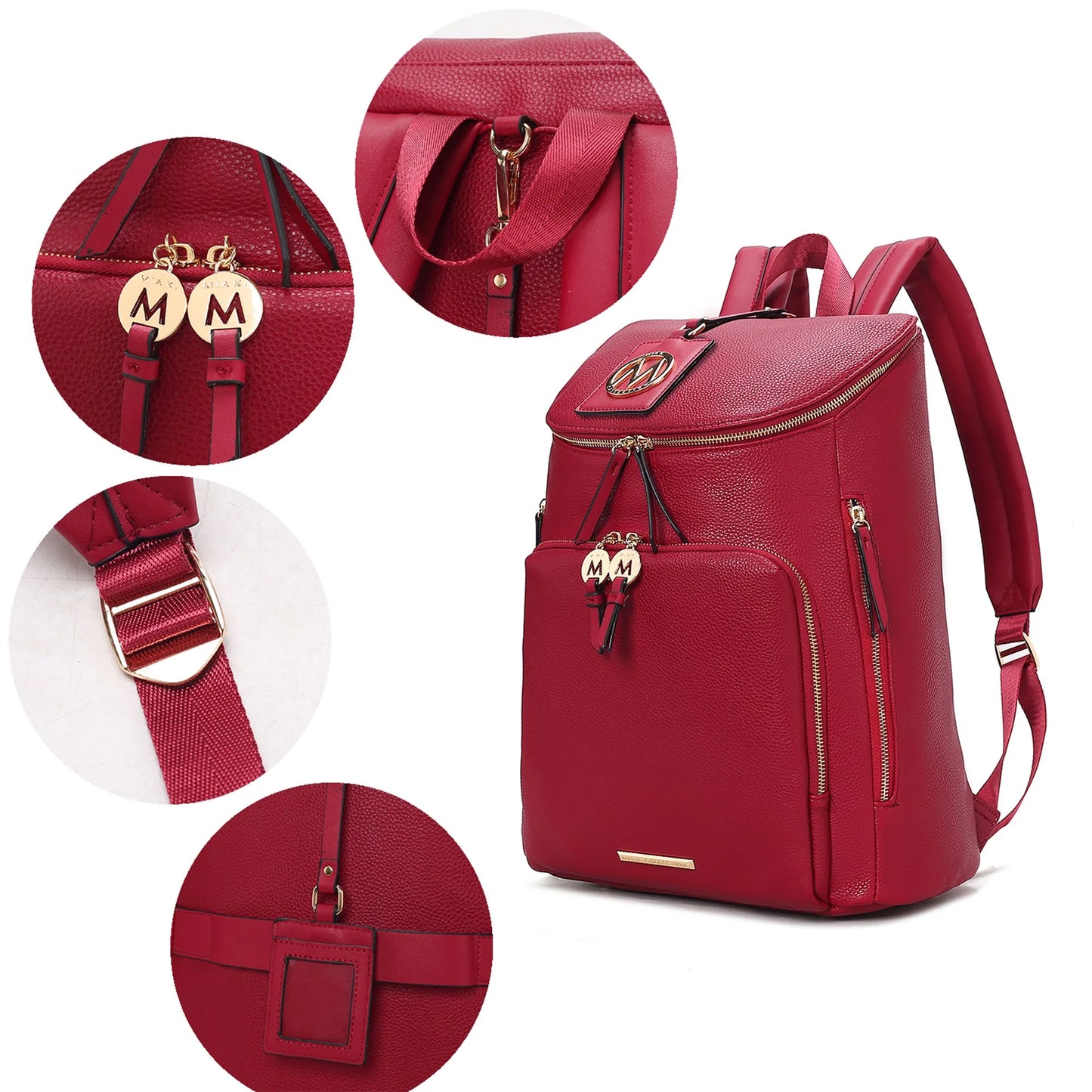 Elevate Your Style with the Angela Pewter Backpack Purse by Mia K - Perfect for Travel and School!