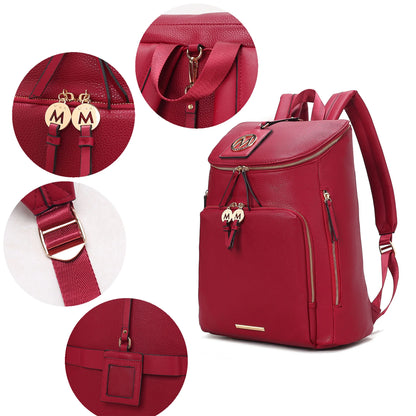 Elevate Your Style with the Angela Pewter Backpack Purse by Mia K - Perfect for Travel and School!