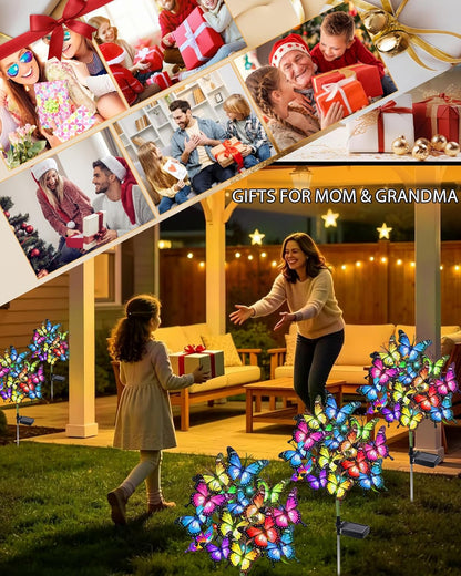 Transform Your Garden with These Stunning Solar Butterfly Lights - 2 Pack of Waterproof LED Decor for Outdoor Spaces and Perfect Gifts for Mother's Day