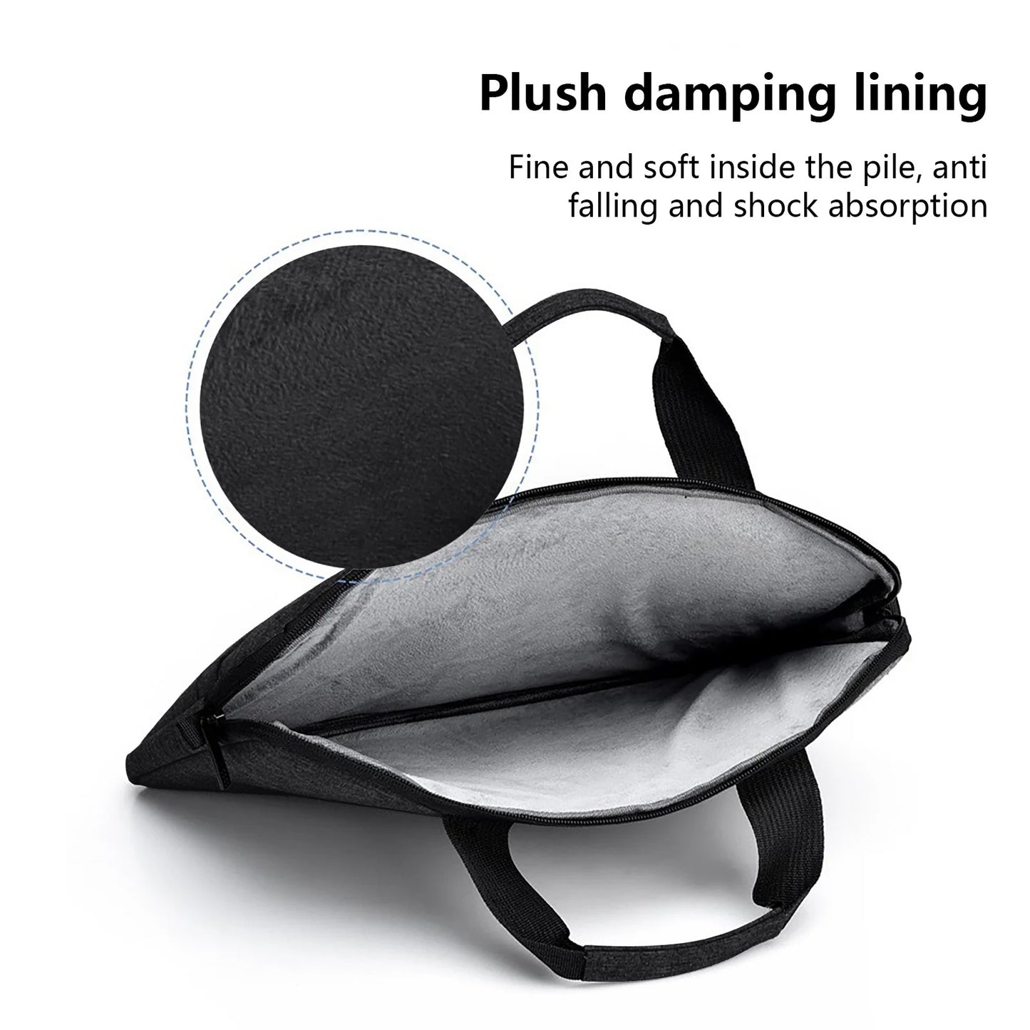 Computer Bag for Women, Laptop Tote Shoulder Bag, 14.1 in Laptop or Tablet, Stylish, Durable, Waterproof Fabric, Lightweight, Business Casual, Suitable for Multiple Laptops Black