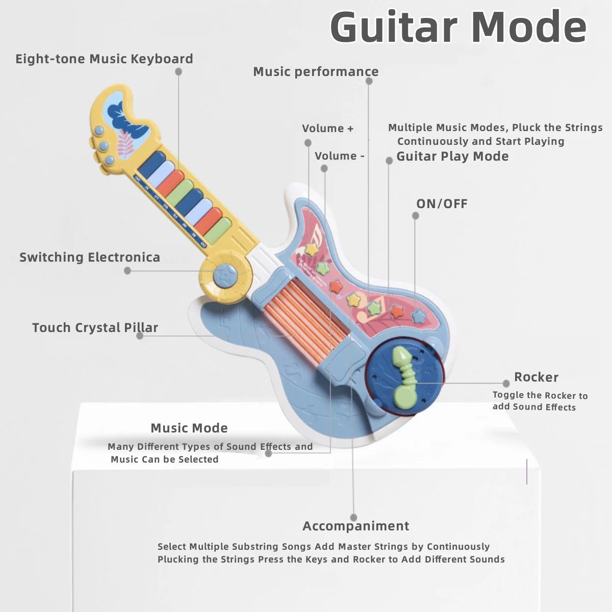 3-5 Years Toy Musical Instruments, ABS Multicolor