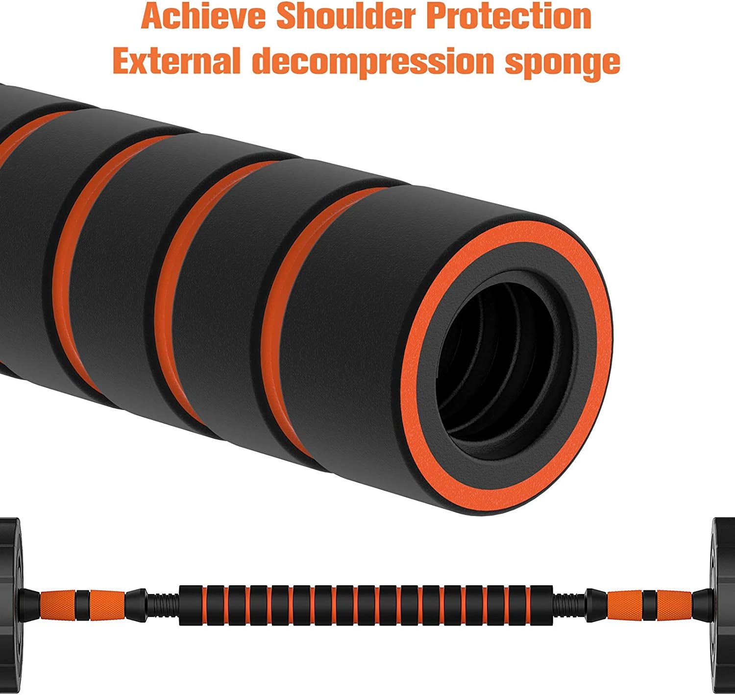 Versatile 44Lbs Adjustable Dumbbells Set - 2 in 1 Barbell & Dumbbells with Non-Slip Neoprene Grip for Home Gym Fitness Training, Perfect for Men & Women!