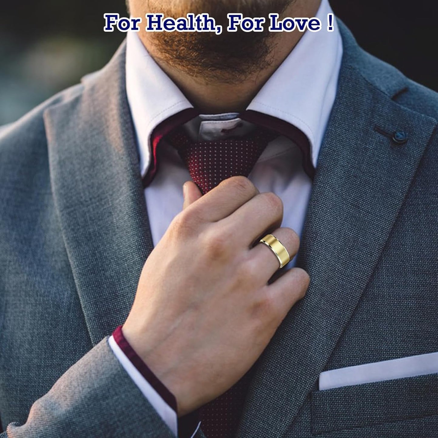 Smart Ring Health & Fitness Tracker - Waterproof Sleep & Activity Monitor with Heart Rate, Gesture Control, 7-Day Battery Life - Compatible with iOS & Android (Light Gold, Size #12)