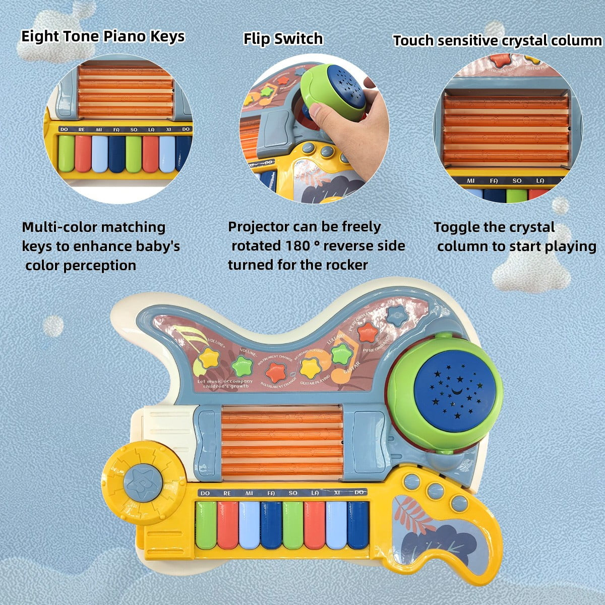 3-5 Years Toy Musical Instruments, ABS Multicolor