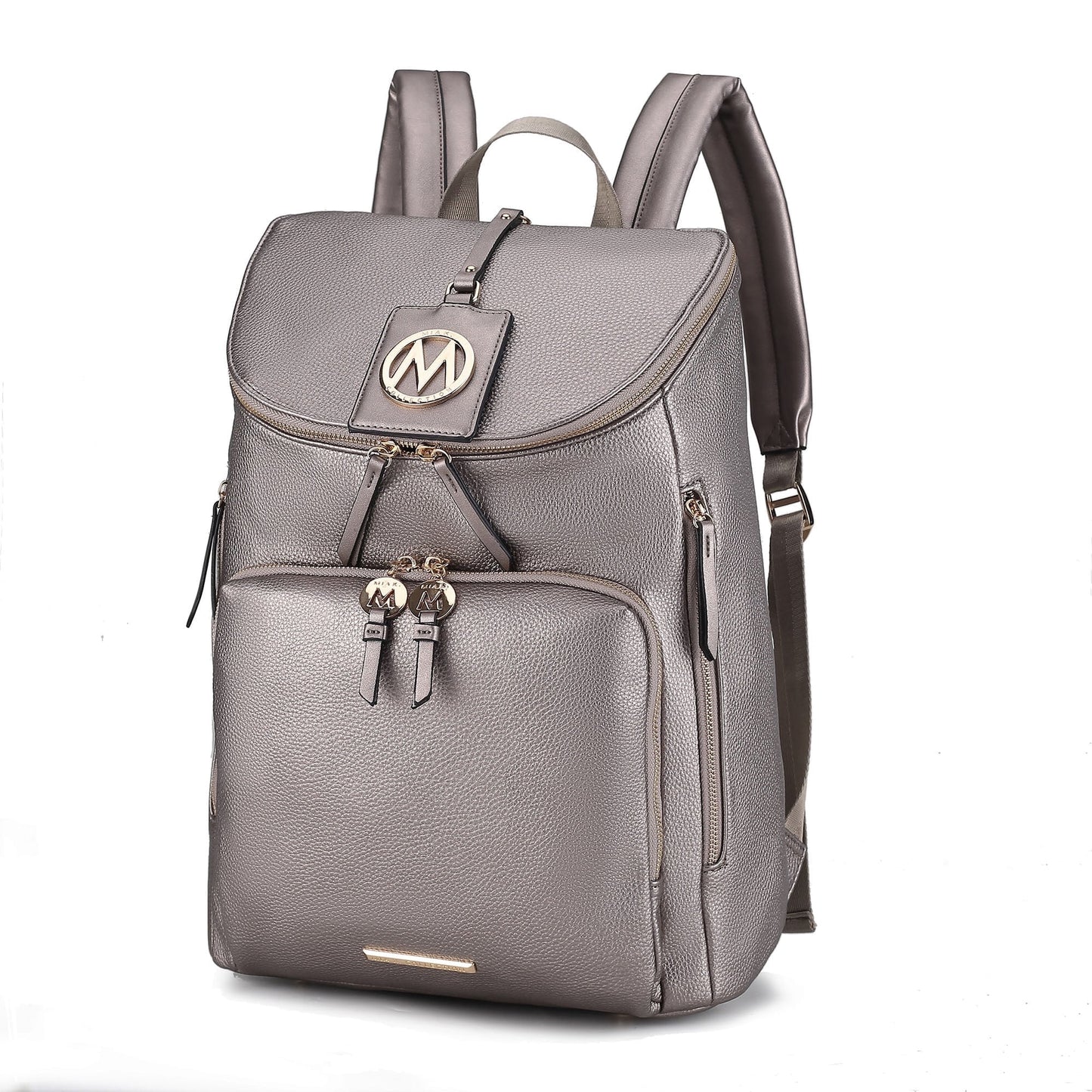 Elevate Your Style with the Angela Pewter Backpack Purse by Mia K - Perfect for Travel and School!