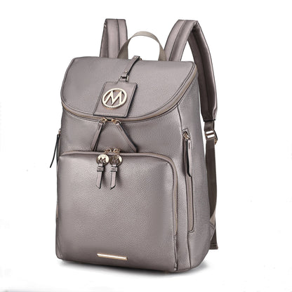 Elevate Your Style with the Angela Pewter Backpack Purse by Mia K - Perfect for Travel and School!