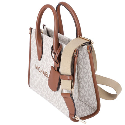 Elevate Your Style with the Michael Kors Mirella Small Top Zip Shopper Crossbody Bag in Elegant Vanilla