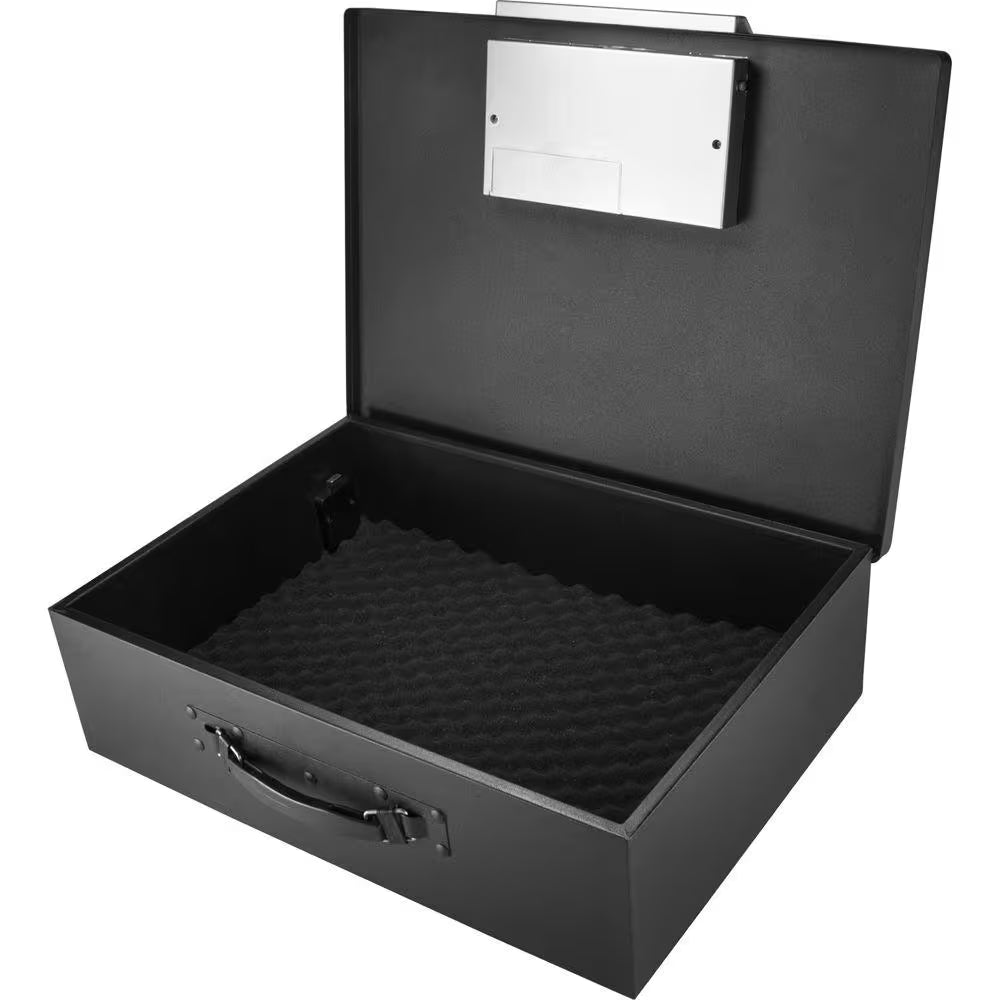 Secure Your Valuables with the 0.63 Cu. Ft. Portable Steel Safe Featuring a Digital Keypad Lock in Sleek Black