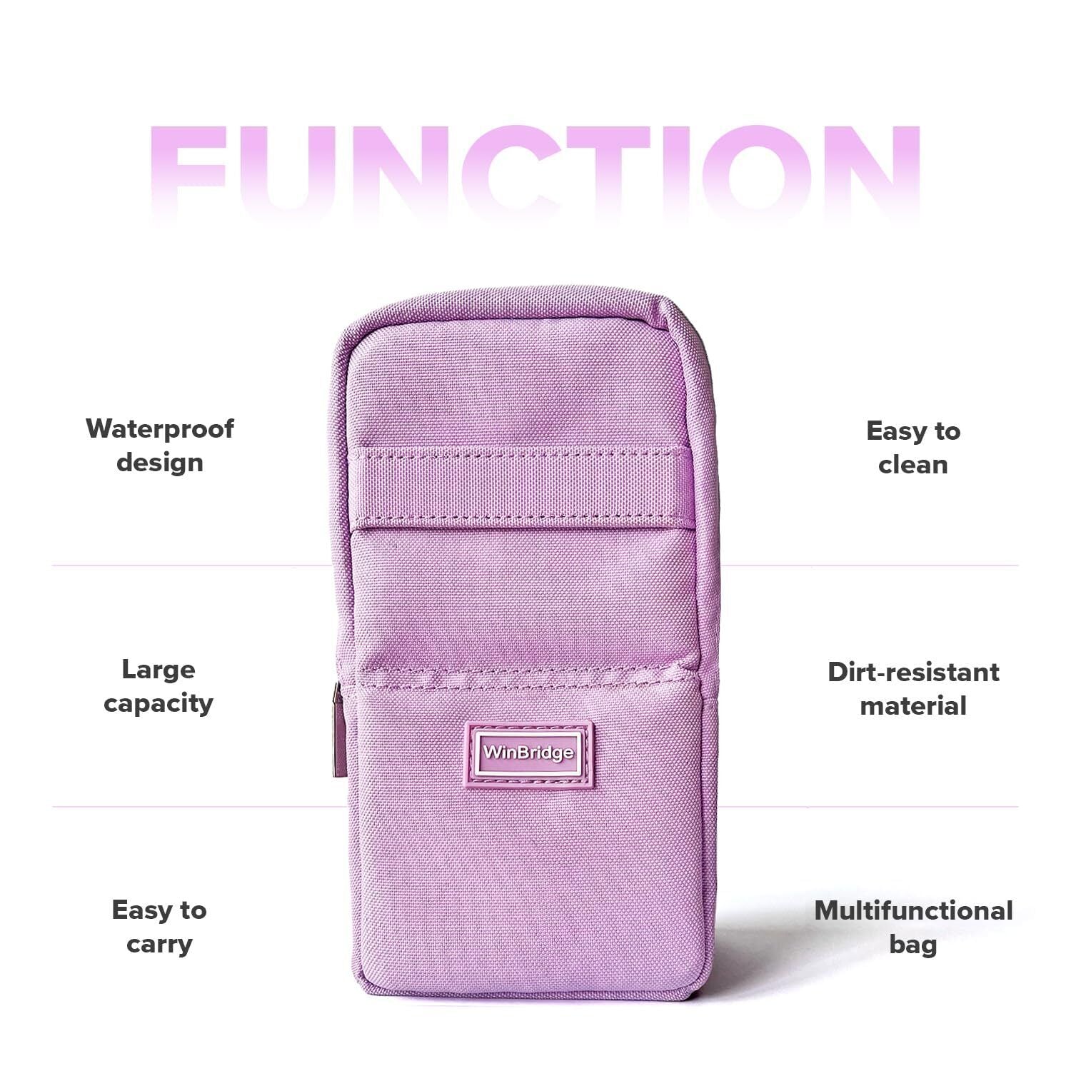 Standing Pencil Case, Durable Large Pencil Pouch, Kids School Supplies, Stora...