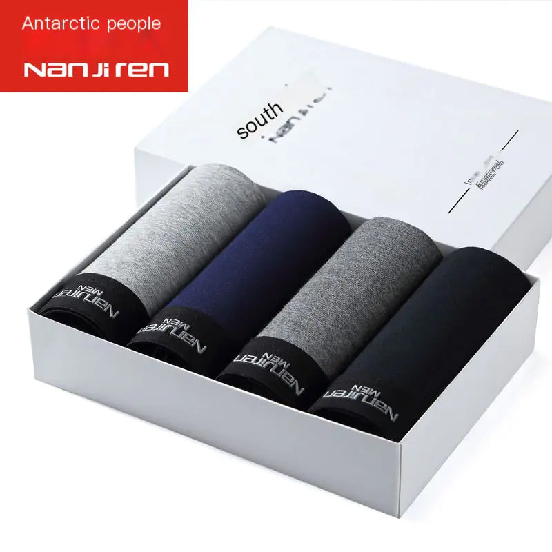 Men's Cotton Boxer Briefs in Plain Colors (Bulk Pack)