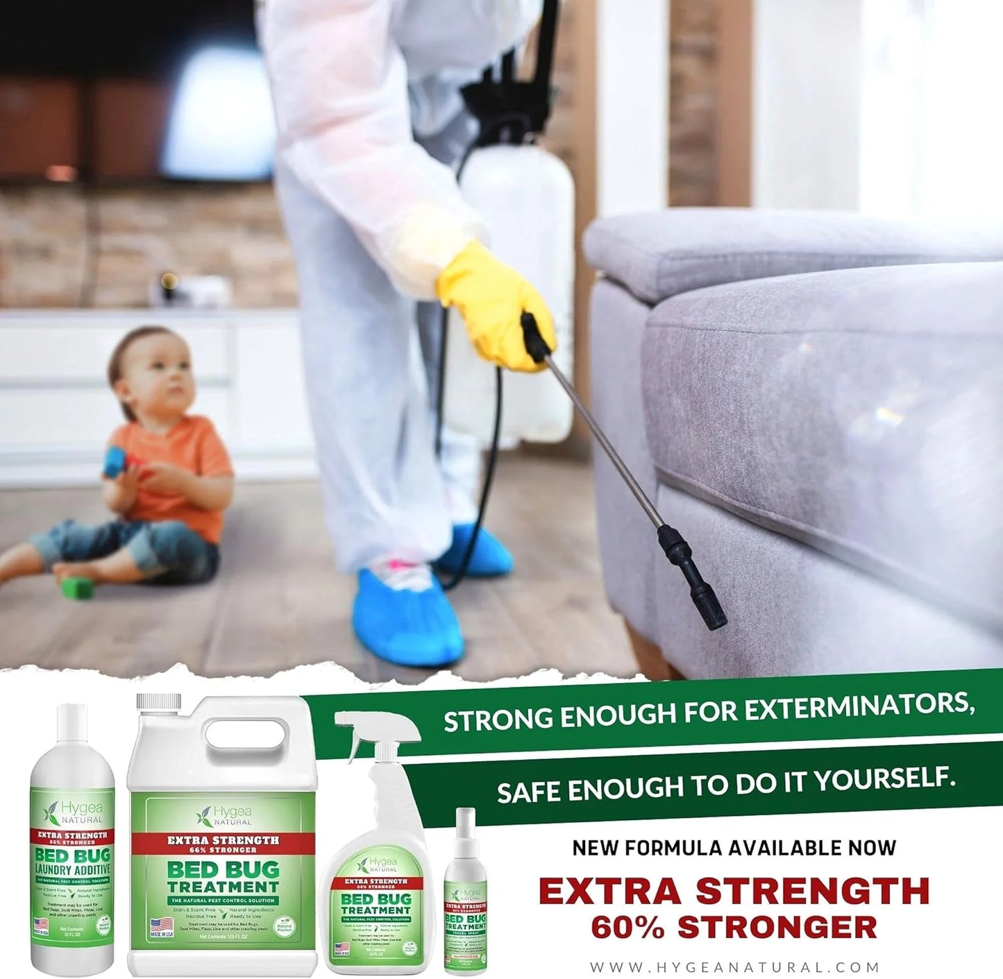 Bed Bug Spray Killer and Laundry Detergent Additive Combo Kit, Extra Strength, 2 Pack