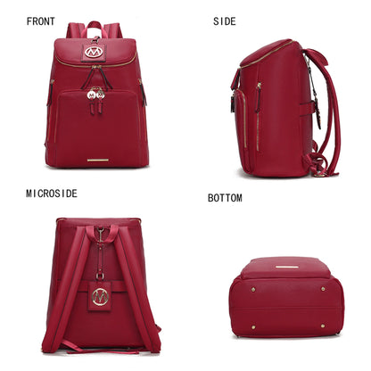 Elevate Your Style with the Angela Pewter Backpack Purse by Mia K - Perfect for Travel and School!