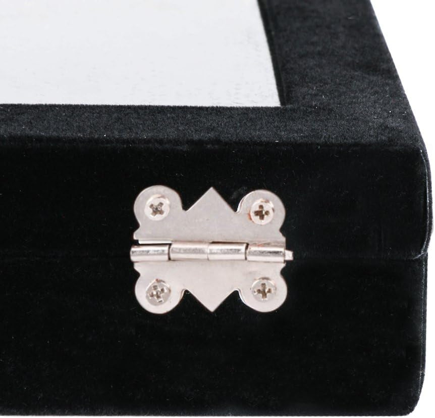 Elegant Velvet Glass Jewelry Display Case - 7 Slot Ring and Earring Holder for Women