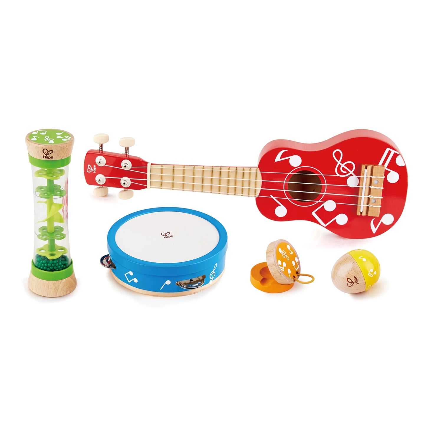Mini Band Wooden Instrument Set for Toddlers & Kids, 5 Pieces