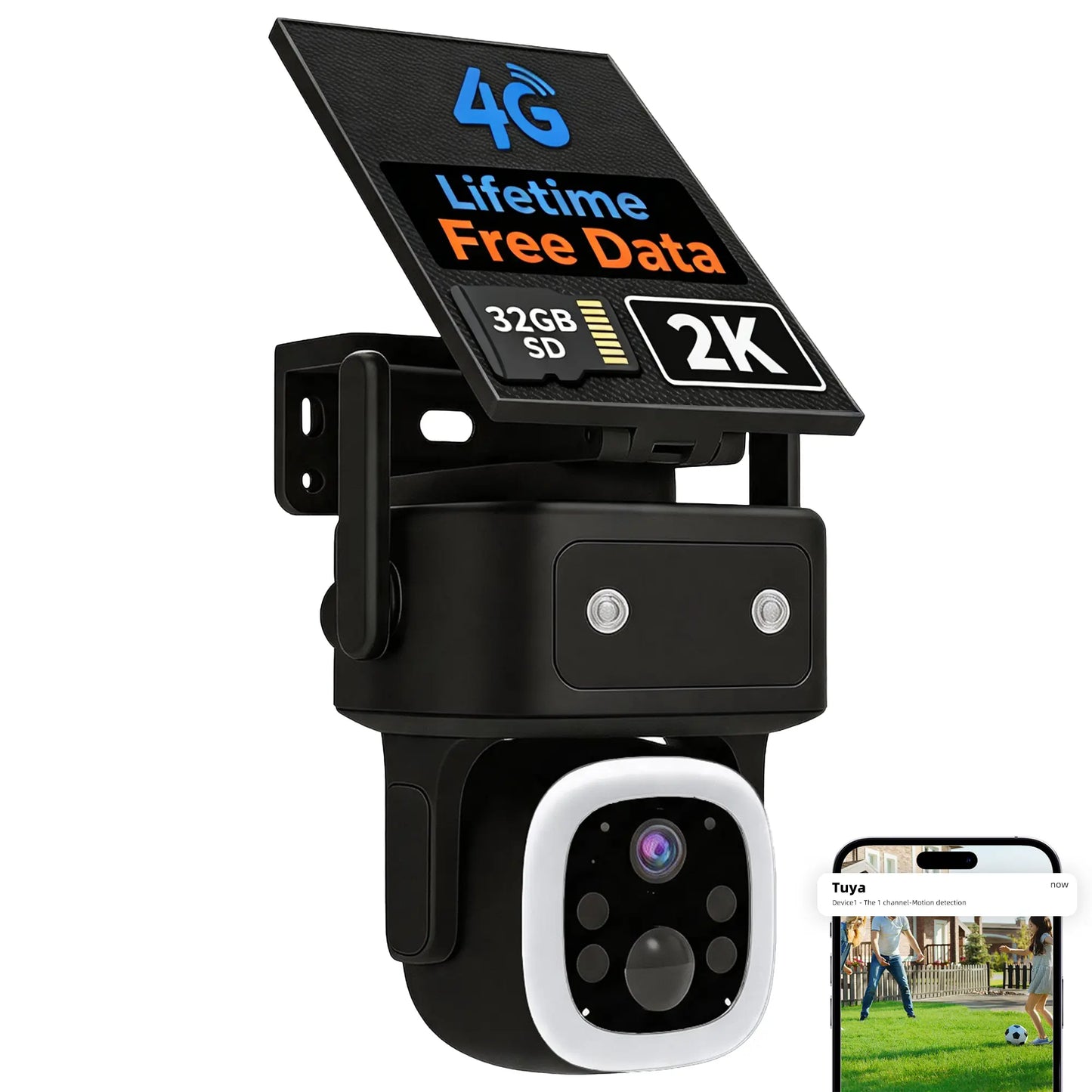 Revolutionary 4G LTE Solar-Powered Outdoor Security Camera with 2K Night Vision and No Monthly Fees