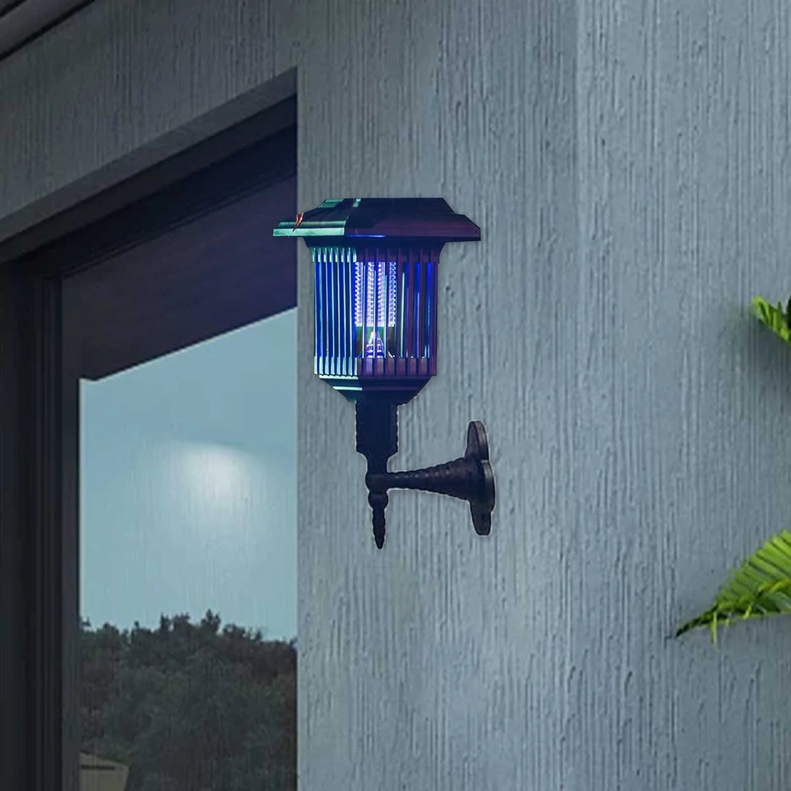 Bug Zapper Outdoor, Upgraded 2-In-1 Solar Bug Zapper Mosquito Zapper Killer, Outdoor Lights, Waterproof Solar Powered Fly Zapper Killer Trap for Outdoor