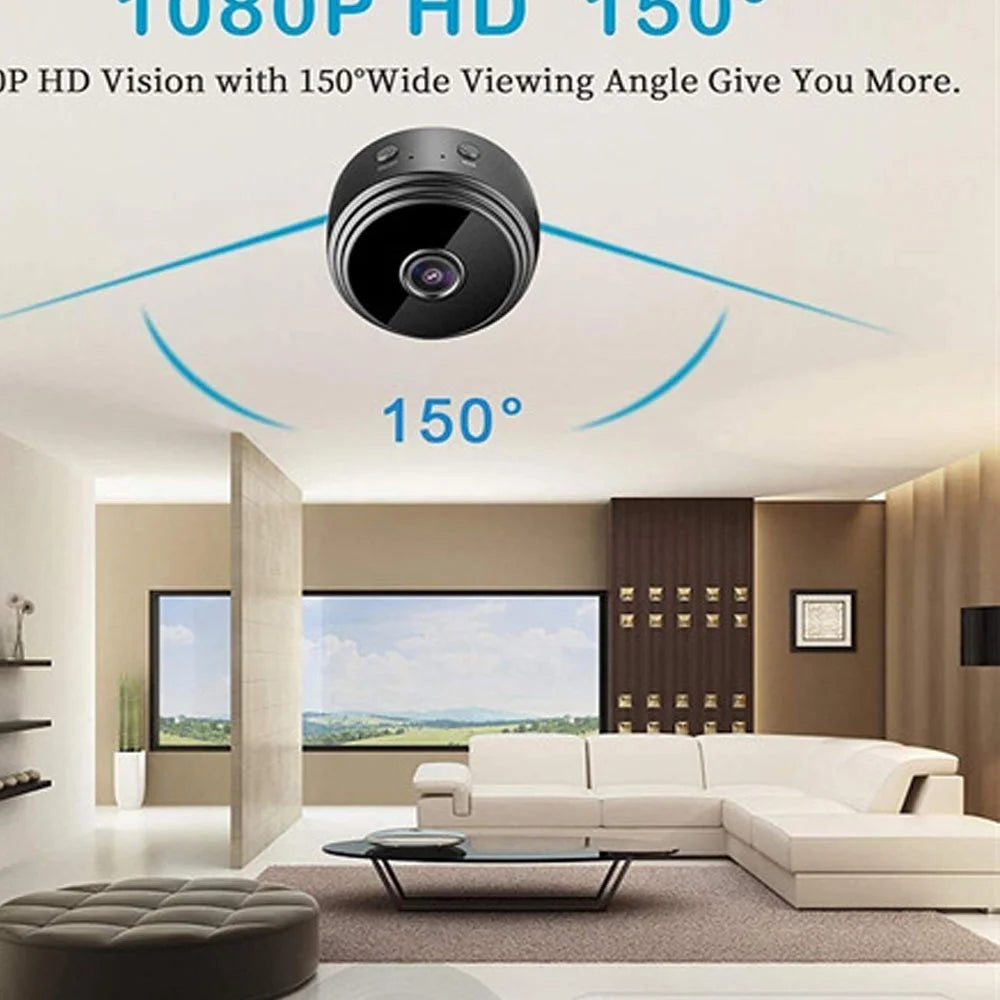 Mini Wireless Hidden Spy Camera - 1080P HD with Night Vision for Ultimate Home Security