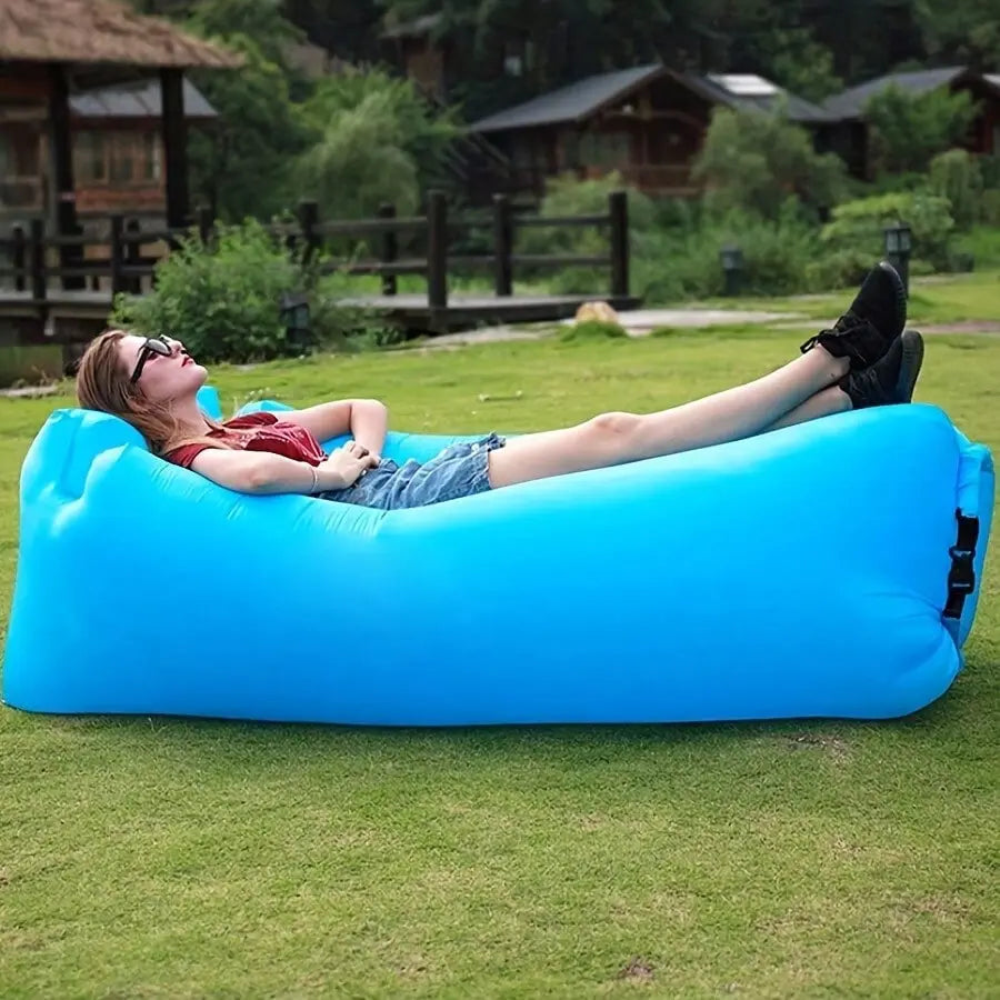 Experience Ultimate Relaxation with Our Waterproof Outdoor Beach Air Bed – Perfect for Couples on Vacation!