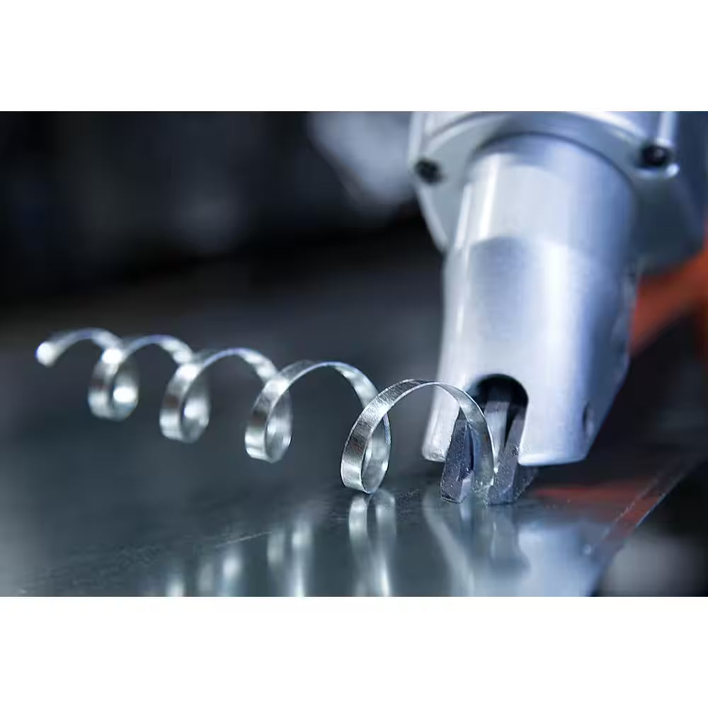 Experience Precision and Power with the 4 Amp 18-Gauge Variable Speed Swivel Head Electric Metal Shear