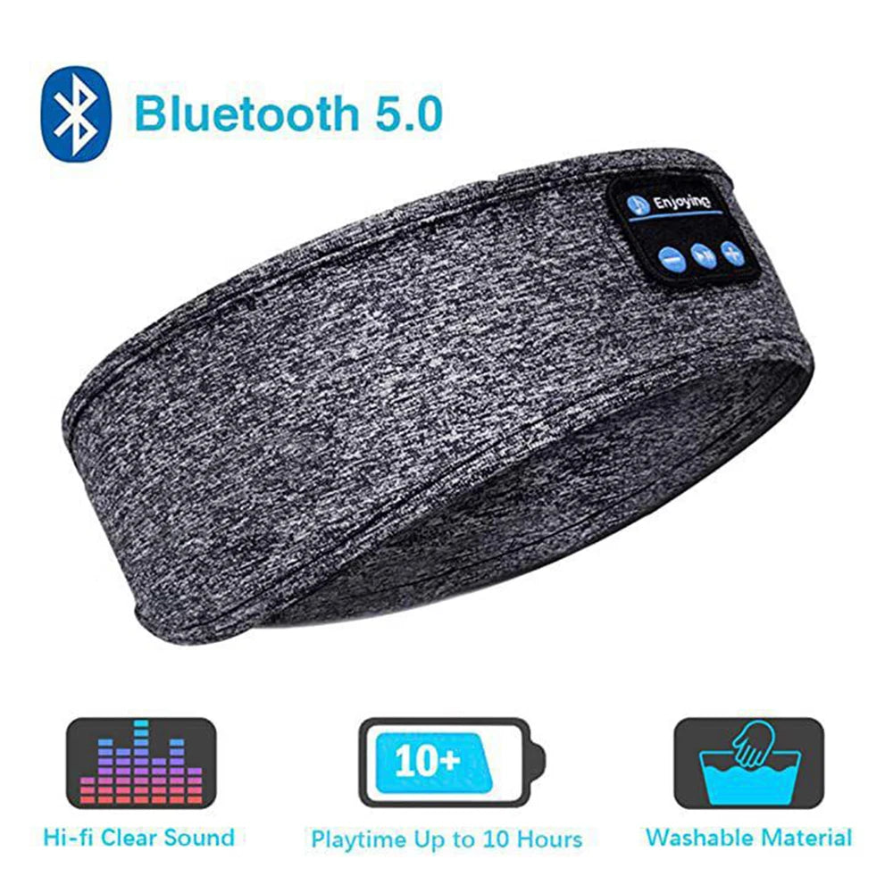 Wireless Bluetooth Sports Headband Earphones - Comfortable Music Eye Mask for Sleep and Relaxation