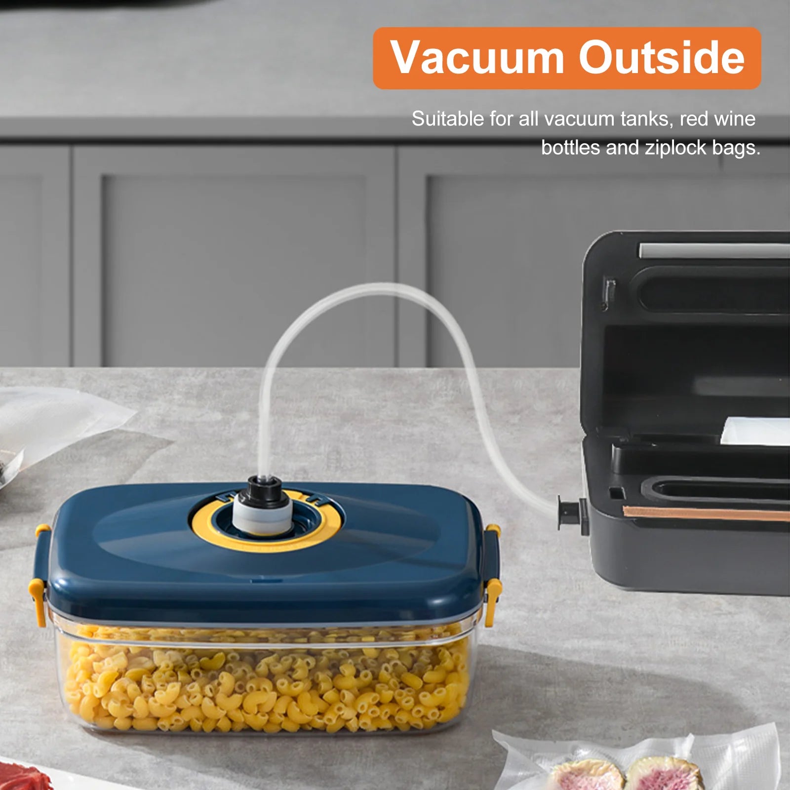 Ultimate Vacuum Sealer Machine - Compact Food Preservation System with Cutter, Hose Attachment, and 20 Sealer Bags for Perfect Sous Vide and Food Storage