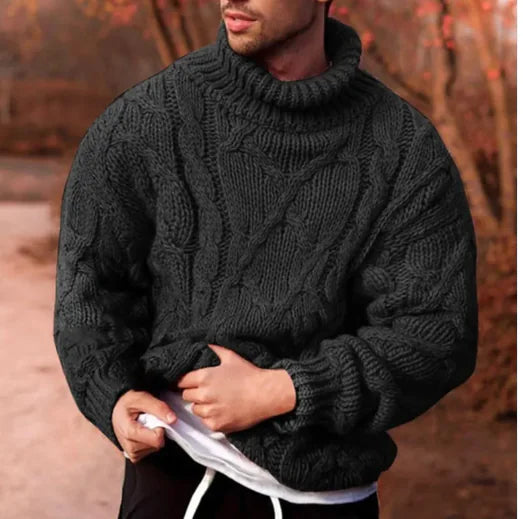 CozyTurtleneck Knit Jacket