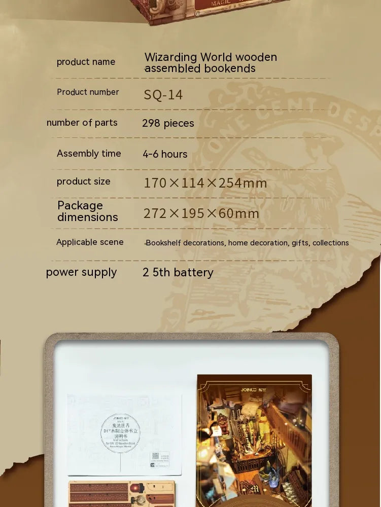 DIY Cottage Magic World 3D Stereo Book Stand